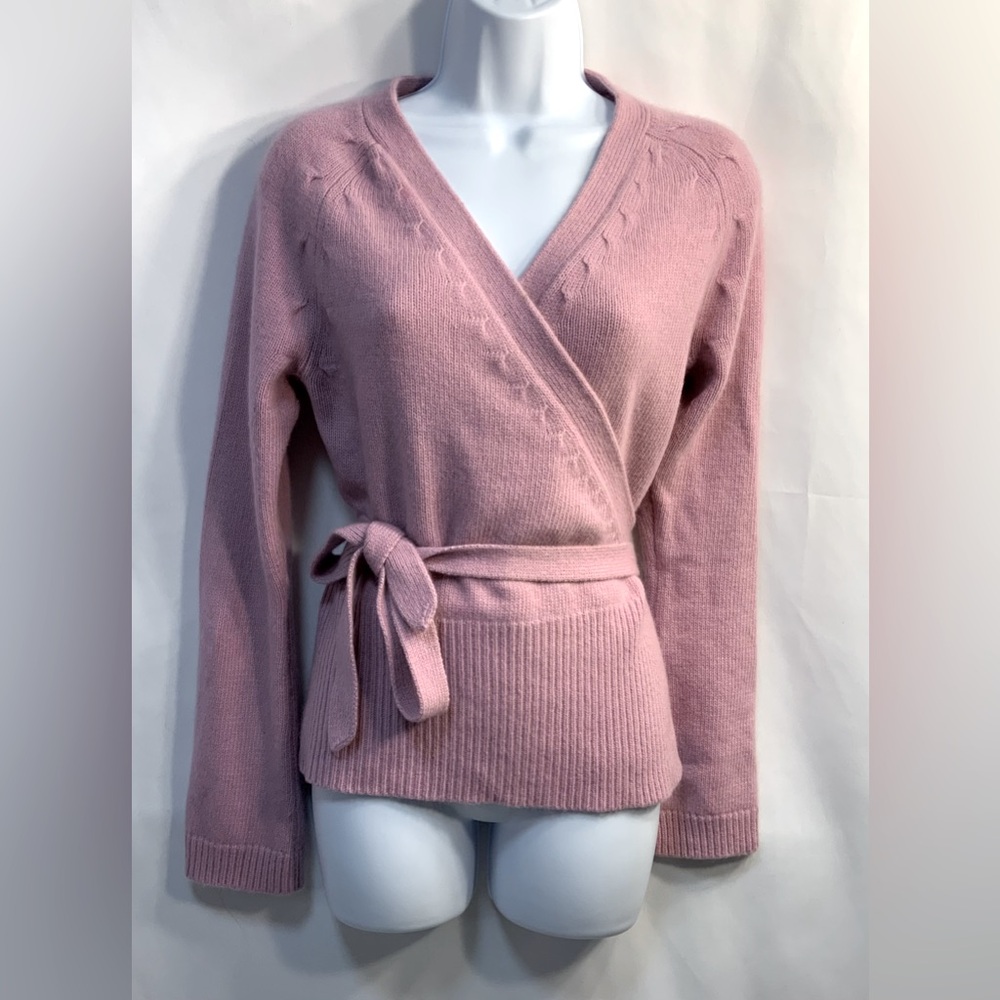 Ann Taylor Pink Wrap Sweater